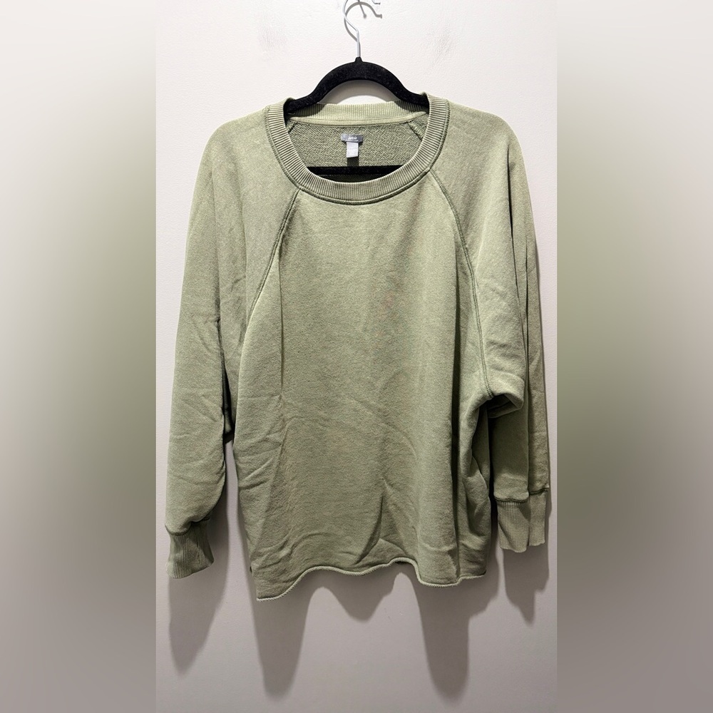 Aerie City Raw Cut Oversized Crew - Picture 2 of 6